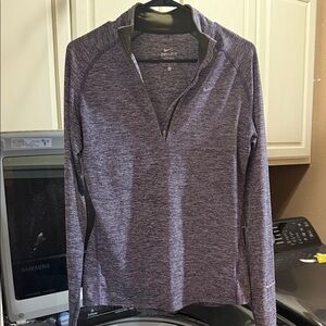 Nike Heathered Purple Quarter-Zip Top